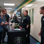 Oliver Trobaugh speaks to representatives of Bear Creek Volunteer Fire Department during Career Day at Seward High School in Seward, Alaska, on Wednesday, April 24, 2024. (Jake Dye/Peninsula Clarion)