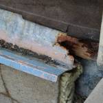 Exterior insulation corrodes at Soldotna Elementary School on Friday, Sept. 30, 2022 in Soldotna, Alaska. (Ashlyn OHara/Peninsula Clarion)