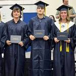 (from left to right) Jachin Sanchez, Carter Lemons, Rowan Mahoney, Adelyn McCorison and Taylor Rickard graduated from Ninilchik School on Monday, May 13, 2024 in Ninilchik, Alaska. Photo provided by Mattea Peters-Williamson
