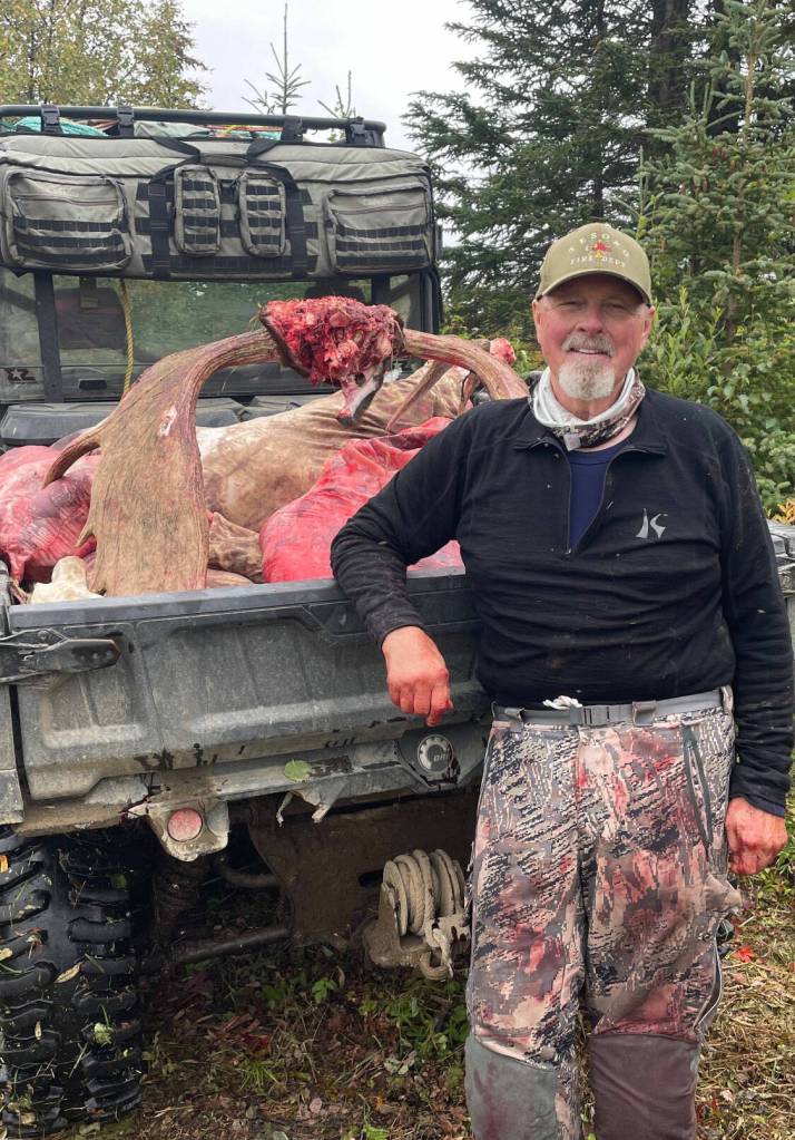 Ken Coleman stands with a moose he successfully harvested in Sept. 2023. (Photo provided by Gary Hollier)