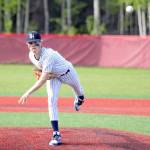 Soldotna lefty Brenden Theel fires a pitch during a quarterfinal win over Kodiak in the ASAA/First National Bank Division II State Baseball Championships on Thursday, May 30, 2024, at Wasilla High School. (Photo by Jeremiah Bartz/Frontiersman)