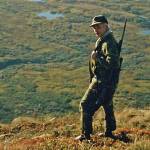 Calvin Fair, in his element, on Buck Mountain, above Chief Cove on Kodiak Island, in October 1986. His hunting partner and longtime friend Will Troyer captured this image while they were on one of the duos annual deer-hunting trips. (Photo courtesy of the Fair Family Collection)