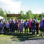 Jake Dye/Peninsula Clarion
Central Kenai Peninsula athletes who will be competing in the Special Olympics Alaska 2024 Summer State Games stand for a photo at Soldotna Creek Park on Tuesday.