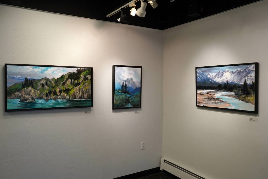 Artwork by Robert Clayton is displayed at the Kenai Art Center in Kenai, Alaska, on Wednesday, June 5, 2024. (Jake Dye/Peninsula Clarion)
Artwork by Robert Clayton is displayed at the Kenai Art Center in Kenai, Alaska, on Wednesday, June 5, 2024. (Jake Dye/Peninsula Clarion)