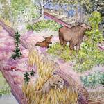 Artwork by Kim McNett is displayed at the Kenai Art Center in Kenai, Alaska, on Wednesday, June 5, 2024. (Jake Dye/Peninsula Clarion)