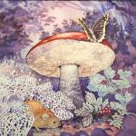 Artwork by Kim McNett is displayed at the Kenai Art Center in Kenai, Alaska, on Wednesday, June 5, 2024. (Jake Dye/Peninsula Clarion)