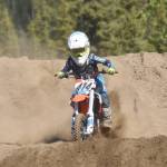 Soldotnas Conner Kelly competes in 50 Intermediate at Alaska State Motocross Race #4 at Twin City Raceway in Kenai, Alaska, on Sunday, June 16, 2024. (Photo by Jeff Helminiak/Peninsula Clarion)