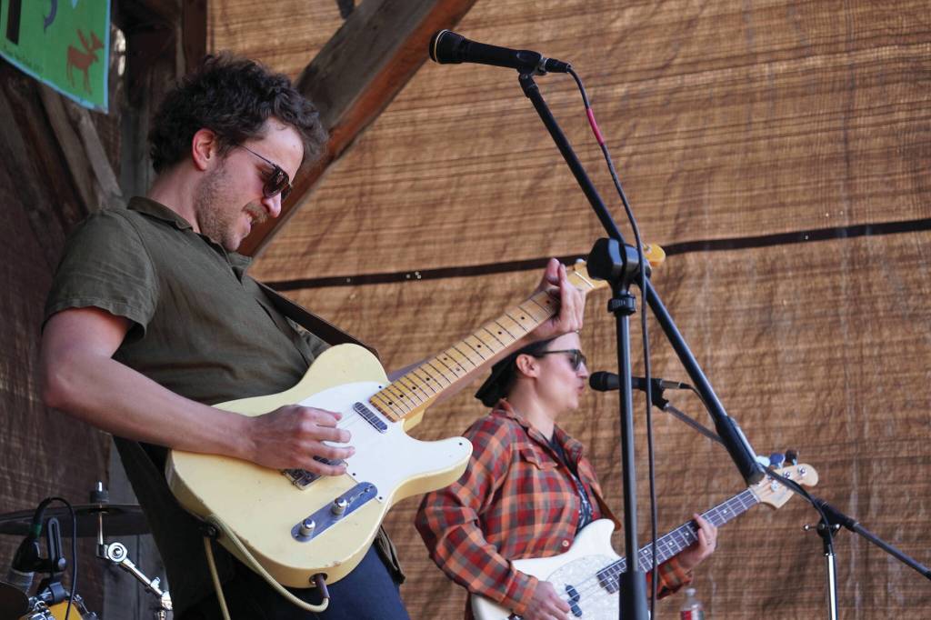 The Jangle Bees perform during the 45th Annual Moose Pass Summer Solstice Festival on Saturday, June 15. (Jake Dye/Peninsula Clarion)