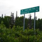A sign announced Cook Inlet View Drive in Kenai, Alaska, on Wednesday, June 19, 2024. (Jake Dye/Peninsula Clarion)
