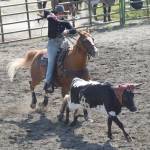 Destini Kitson competes in Breakaway Roping on Saturday, June 22, 2024, at the second Soldotna Equestrian Association rodeo of the season at the Soldotna Rodeo Grounds in Soldotna, Alaska. (Photo by Jeff Helminiak/Peninsula Clarion)