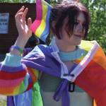 Photo by Erin Thompson/Peninsula Clarion
An attendee celebrates Pride in the Park on Saturday, June 22, 2024, in Soldotna Creek Park, Soldotna, Alaska.
