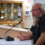 Robert Peterkin speaks to the Kenai Peninsula Borough Assembly in Soldotna, Alaska, on Tuesday, June 18, 2024. (Jake Dye/Peninsula Clarion)
