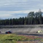 The Legends race Saturday, July 27, 2024, at Twin City Raceway in Kenai, Alaska. (Photo by Jeff Helminiak/Peninsula Clarion)