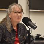 Kenai City Council member and candidate Deborah Sounart participates in the KDLL 91.9 FM/Peninsula Clarion 2024 Candidate Forum Series on Monday, Aug. 26, 2024, at the Kenai Community Library in Kenai, Alaska. (Photo by Erin Thompson/Peninsula Clarion)