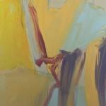 Rozzi Redmonds painting Icy Straits depicts her experience of sailing to Seward through a particularly rough region of the Inside Passage. Redmonds show will be on display at Homer Council on the Arts until Sept. 2, 2024. (Emilie Springer/Homer News)