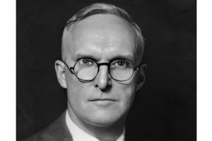 Pictured in an online public portrait is Anthony J. Dimond, the Anchorage judge who presided over the sentencing hearing of William Franke, who pleaded guilty to the second-degree murder of Ethen Cunningham in January 1948.