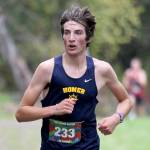 Homer junior Johannes Bynagle expands his lead midway through the Colony Invitational on Saturday, Aug. 31. 2024, at Colony High in Palmer, Alaska. (Photo by Jeremiah Bartz/Frontiersman)