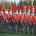 Jake Dye/Peninsula Clarion
The Kenai Central High School Marching Band performs Snakes and Songbirds: The Music of the Hunger Games during the Kenai Marching Showcase at Ed Hollier Field in Kenai on Saturday.