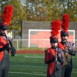 The Kenai Central High School Marching Band performs Snakes and Songbirds: The Music of the Hunger Games during the Kenai Marching Showcase at Ed Hollier Field in Kenai, Alaska, on Saturday, Sept. 21, 2024. (Jake Dye/Peninsula Clarion)