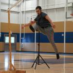 Alaska Christian College students perform a demonstration of Native Youth Olympics during a dedication ceremony for the colleges new athletic center at Alaska Christian College in Soldotna, Alaska, on Friday, Sept. 27, 2024. (Jake Dye/Peninsula Clarion)