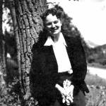 Photo courtesy of the Nutter Family Collection
Muriel Marina Grunert, pictured here in about 1940 on the Kenai Peninsula probably when married to Warren Melville Nutterwas a strong, determined woman who worked hard to provide for her large family.