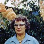 Photo courtesy of the Nutter Family Collection
Muriel Peggy Leflar, pictured here outside her Anchorage home, circa 1970, was Warren Melville Nutters wife from 1939 to 1946. Together, they produced one child, David Warren Nutter.