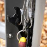 A bike rack and repair station are seen outside of the Kenai Community Library in Kenai, Alaska, on Thursday, Oct. 3, 2024. (Jake Dye/Peninsula Clarion)