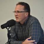 Alaska House Rep. Ben Carpenter (R-Nikiski) speaks at Senate District D candidate forum hosted by the Peninsula Clarion and KDLL 91.9 FM on Monday, Oct. 7, 2024, at the Soldotna Public Library in Soldotna, Alaska. (Photo by Erin Thompson/Peninsula Clarion)