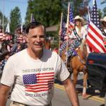 John Hillyer, candidate for the Alaska House of Representatives, walks with the 67th Annual Soldotna Progress Days Parade on Marydale Avenue in Soldotna, Alaska, on Saturday, July 27, 2024. (Jake Dye/Peninsula Clarion)