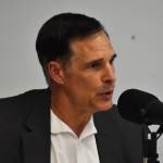 Alaska House of Representatives District 8 candidate John Hillyer speaks during the Peninsula Clarion and KDLL 91.9 FM candidate forum at the Soldotna Public Library on Monday, Oct. 21, 2024, in Soldotna, Alaska. (Photo by Erin Thompson/Peninsula Clarion)