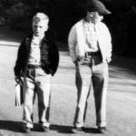 In 1954, David Nutter (right) and his younger half-brother Frank Gwartney were ready for their first day of school in Sitka. (Photo courtesy of the Nutter Family Collection)