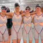 Kenai Centrals Raah Roady, Abigail Price, Sierra Hershberger and Isla Crouse qualified for state in the 200- and 400-yard freestyle relays at the Region III Swim and Dive Championships at Kodiak High School on Nov. 1 and 2, 2024. (Photo provided)