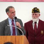 Kenai Peninsula Borough Mayor Peter Micciche speaks during a celebration of Veterans Day at the American Legion Post 20 in Kenai, Alaska, on Monday, Nov. 11, 2024. (Jake Dye/Peninsula Clarion)