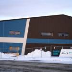 The under-construction Soldotna Field House stands in Soldotna, Alaska, on Thursday, Nov. 21, 2024. (Jake Dye/Peninsula Clarion)