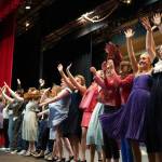 The cast of Soldotna High Schools Grease rehearse in the Soldotna High School auditorium in Soldotna, Alaska, on Monday, Nov. 25, 2024. (Jake Dye/Peninsula Clarion)
