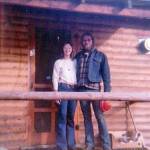 Kerri and John Dolph on the porch of their cabin in Clark, Colorado, in 1975, shortly before they headed to Alaska for a honeymoon adventure. (Photo courtesy of Kerri Copper)