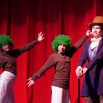 The cast of Nikiski Bulldog Theatres Willy Wonka Jr. rehearse at Nikiski Middle/High School on Tuesday, Dec. 3, 2024. (Jake Dye/Peninsula Clarion)