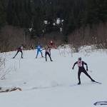 Homers Jody Goodrich leads the pack during the first lap of the Homer Skiathlon on Friday, Jan 3, 2025, at Ohlson Mountain just outside of Homer, Alaska. (Photo provided)
