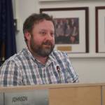 Bill Elam speaks during a meeting of the Kenai Peninsula Borough Assembly in Soldotna, Alaska, on Tuesday, Jan. 7, 2024. (Jake Dye/Peninsula Clarion)