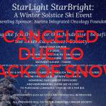 A poster for the StarLight StarBright event has been updated to read Canceled due to lack of snow. (Provided by Johna Beech)
