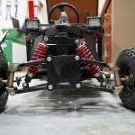 The Go-Shopping Kart designed and built by Gavin Ley in his career and technical education courses at Nikiski Middle/High School is seen at the school in Nikiski, Alaska, on Tuesday, Feb. 11, 2025. (Jake Dye/Peninsula Clarion)