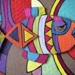 Artwork by Anastasia Clyde is seen as part of the inaugural exhibition of Spirit of Soldotna: Showcasing Student Art in Soldotna City Hall on Wednesday. (Jake Dye/Peninsula Clarion)