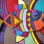 Artwork by Anastasia Clyde is seen as part of the inaugural exhibition of Spirit of Soldotna: Showcasing Student Art in Soldotna City Hall in Soldotna, Alaska, on Wednesday, Feb. 12, 2025. (Jake Dye/Peninsula Clarion)