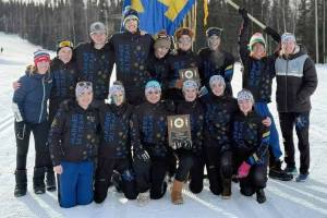 The Homer girls and boys ski teams won Division II state titles Saturday, February 22, 2025, at Birch Hill in Fairbanks, Alaska. (Photo provided)