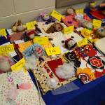 Puppets created by students are displayed during a family art night hosted by artist in residence Shala Dobson at Kaleidoscope School of Arts and Science in Kenai, Alaska, on Thursday, Feb. 27, 2025. (Jake Dye/Peninsula Clarion)