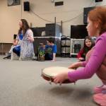 Delana Green teaches music to second graders at Tustumena Elementary School in Kasilof, Alaska, on Friday, March 21, 2025. (Jake Dye/Peninsula Clarion)