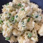 This tuna casserole calls for peas, parsley and Parmesan incorporated into a sturdy pasta. (Photo by Tressa Dale/Peninsula Clarion)
