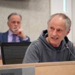 Brent Johnson speaks during a meeting of the Kenai Peninsula Borough Assembly in Soldotna, Alaska, on Tuesday, April 1, 2025. (Jake Dye/Peninsula Clarion)