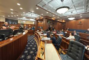 The Alaska State Senate meets Thursday, where a bill boosting per-student education funding by $1,000 was introduced on the floor. (Mark Sabbatini / Juneau Empire)