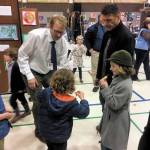 Paul Banks Elementary School Principal Eric Pederson interacts with students in this undated photo at the school in Homer, Alaska. (Photo courtesy Eric Pederson)